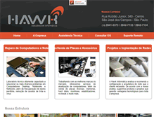 Tablet Screenshot of hawk.com.br